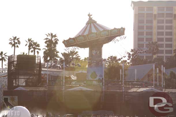 The swings were being run.