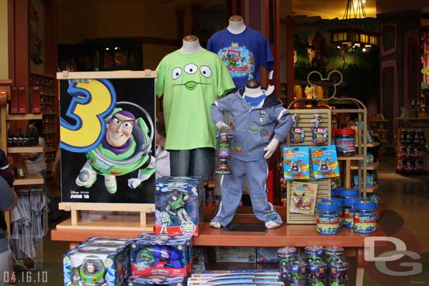 A Toy Story 3 display at World of Disney.