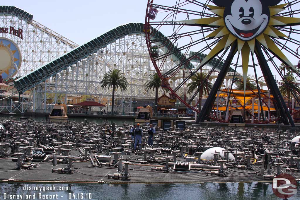 A look out on the platform from the second tier of the viewing area.