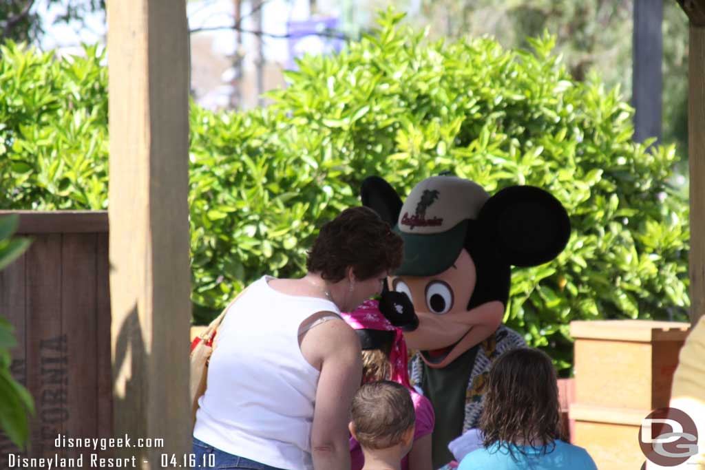 Mickey was out taking pictures.