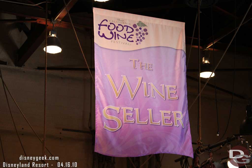 I noticed the name of the gift shop this time around, the Wine Seller..