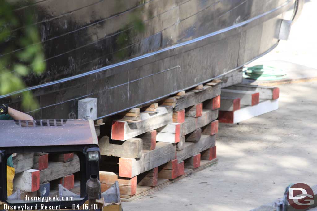 Noticed they now have the Columbia up on blocks. It looks like they are raising it up so they can replace the track underneath.