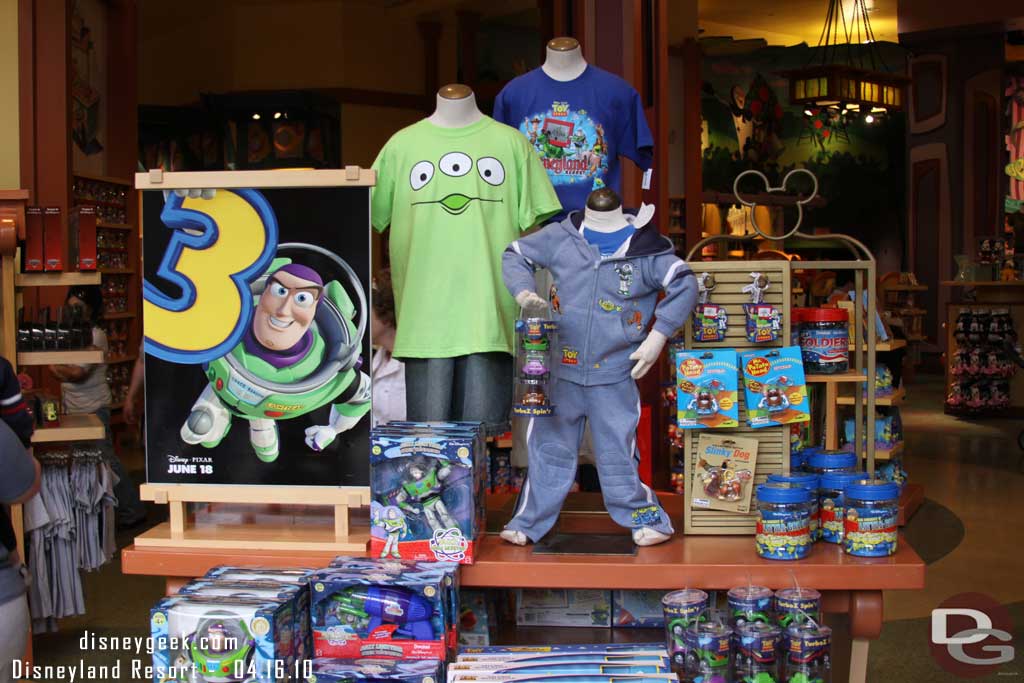 A Toy Story 3 display at World of Disney.