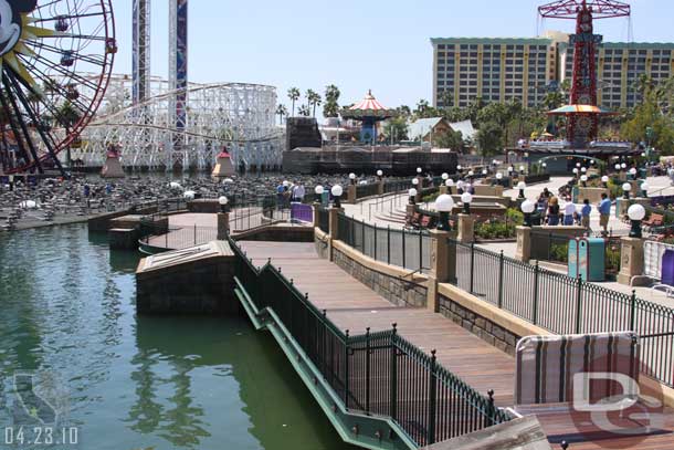 The boardwalk is still closed off.