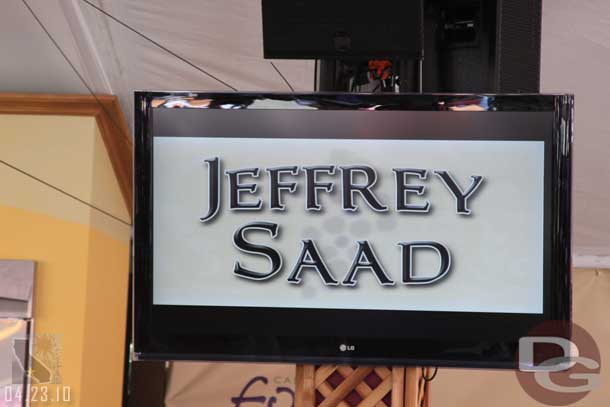 Jeffrey Saad from the Food Network was the chef.