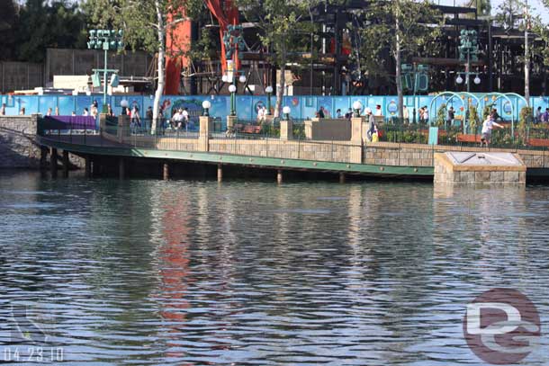 What the water looks like when the platform is submerged.