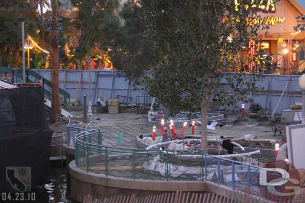 Looks like they are preparing to pour some concrete at the little park area near the swings.