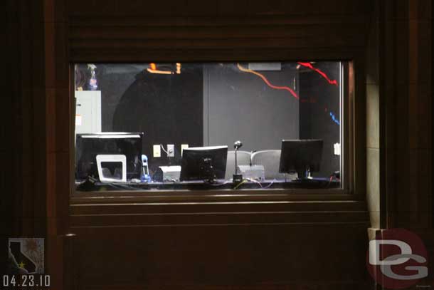 No signs of life in the control booth