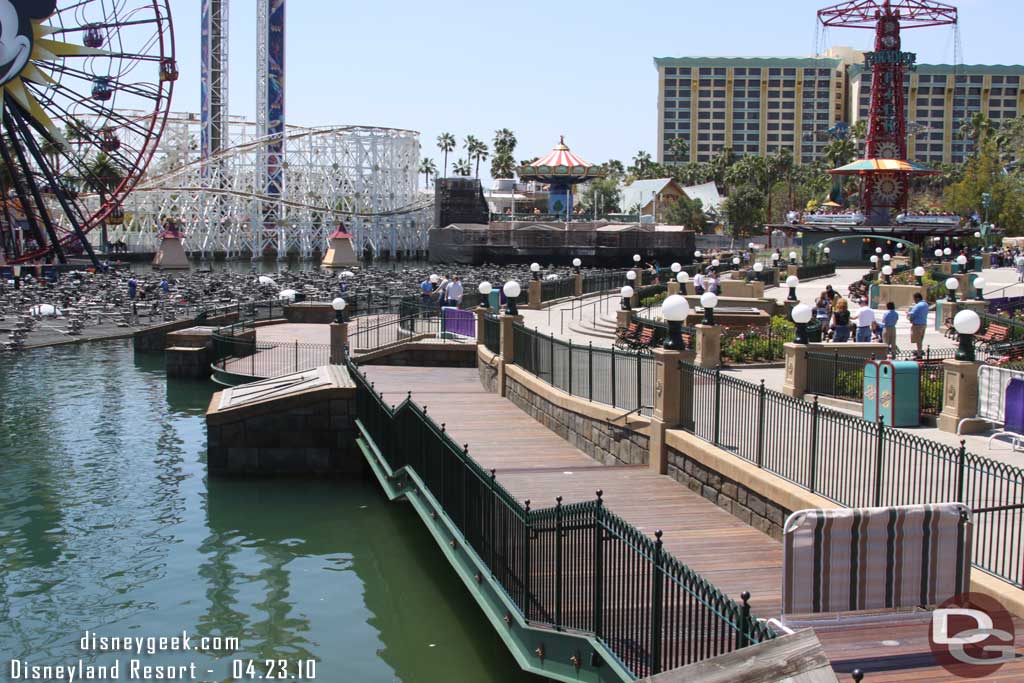 The boardwalk is still closed off.