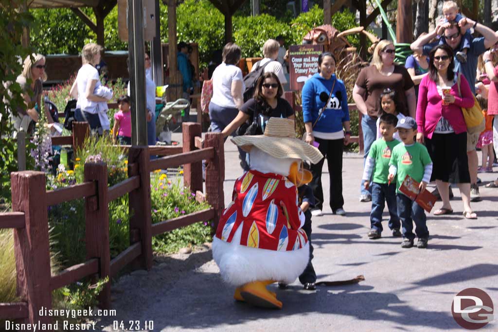 Donald was out for photos in the farm area