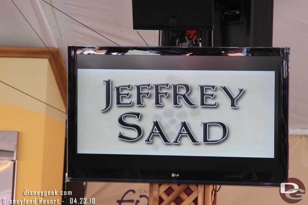 Jeffrey Saad from the Food Network was the chef.