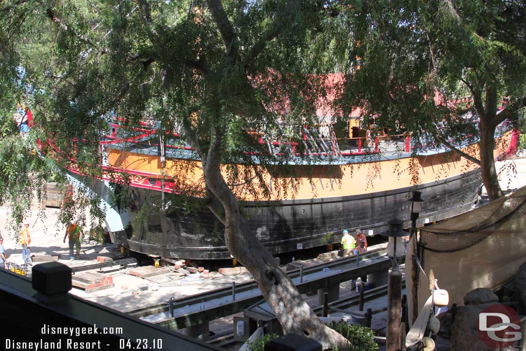 The track looks replaced and they appeared to be lowering the Columbia.