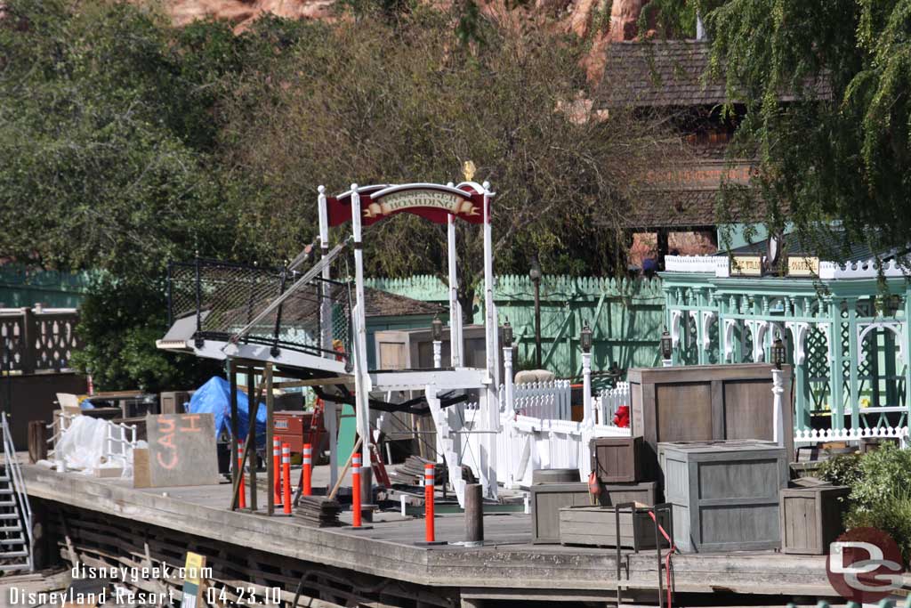 I had not noticed before but the steps are removed from the loading platform for the Columbia