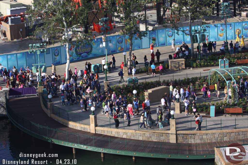 Traffic trying to follow the parade was diverted through Paradise Park