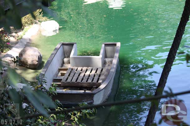 A boat docked near the Hungry Bear