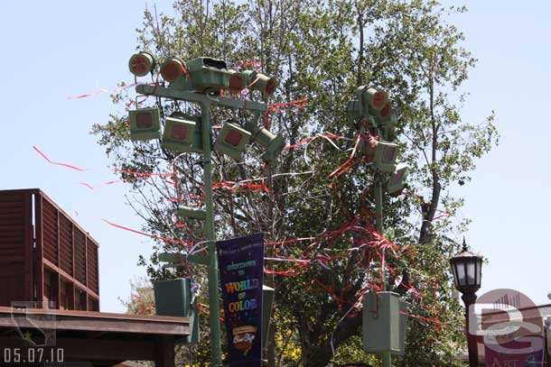 High School Musical streamers in the trees