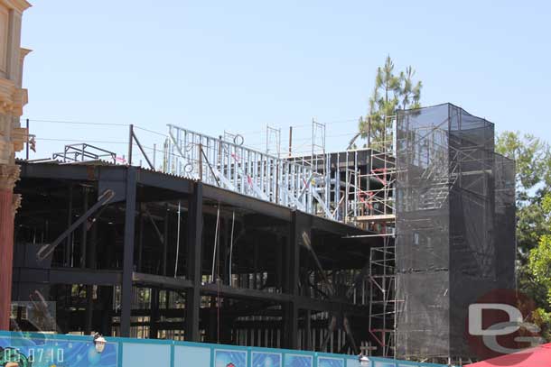 The Little Mermaid is moving along.  Looks like they are starting to put up the exterior walls