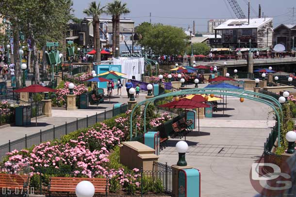 Looking down on the park from the Zephyr