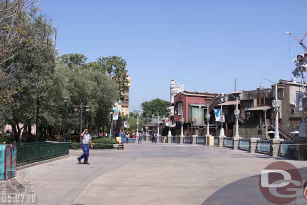 They block off the parade route during the show.