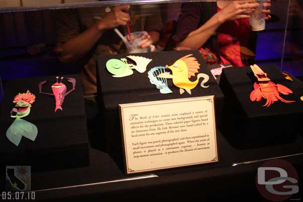 The glass case that had the Alice paper now as Little Mermaid 