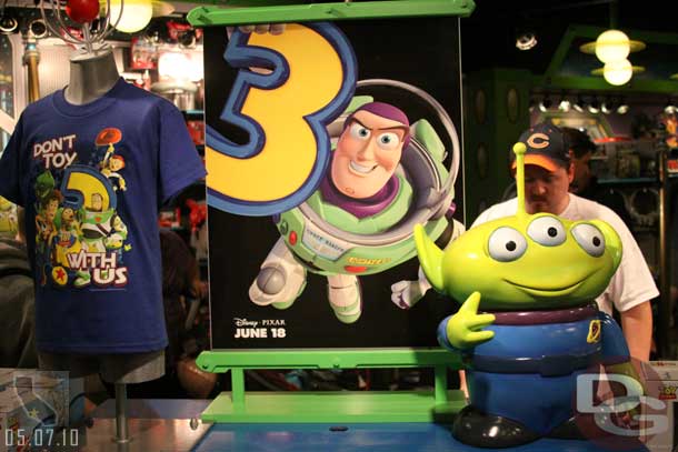 Some Toy Story 3 merchandise as you exit Buzz