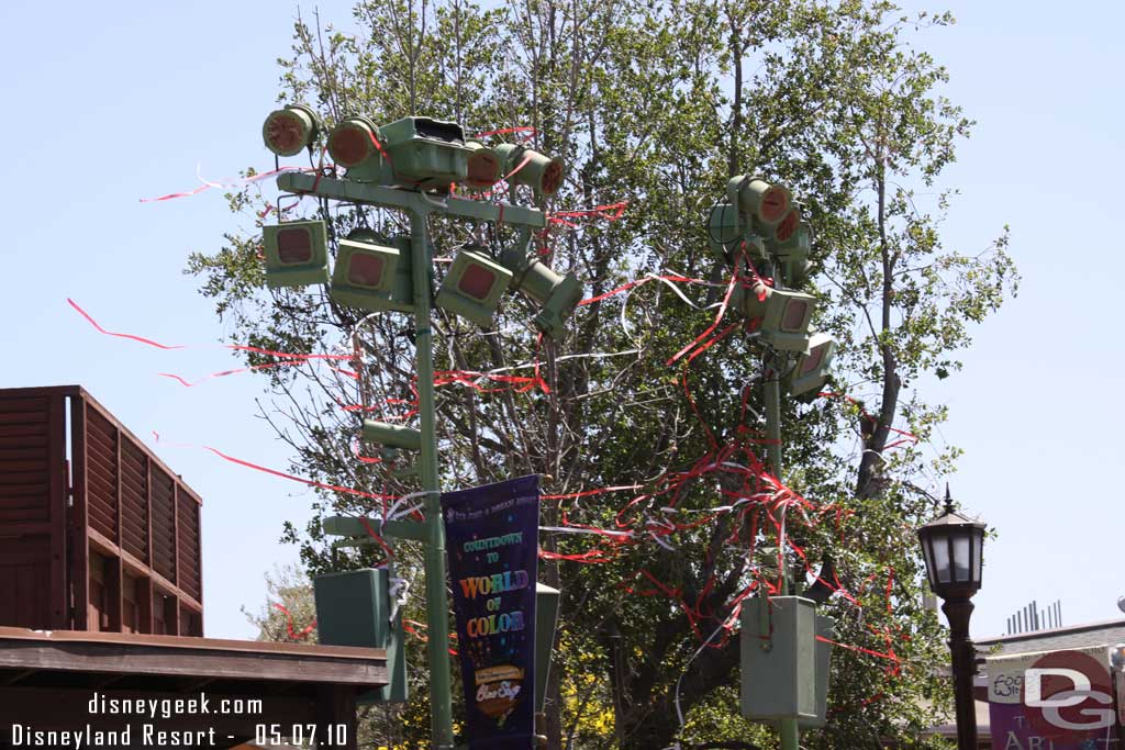 High School Musical streamers in the trees