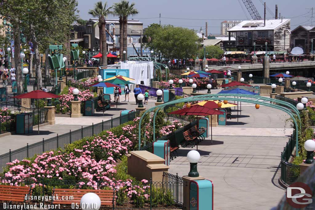 Looking down on the park from the Zephyr