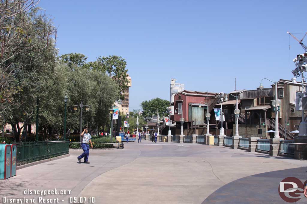 They block off the parade route during the show.