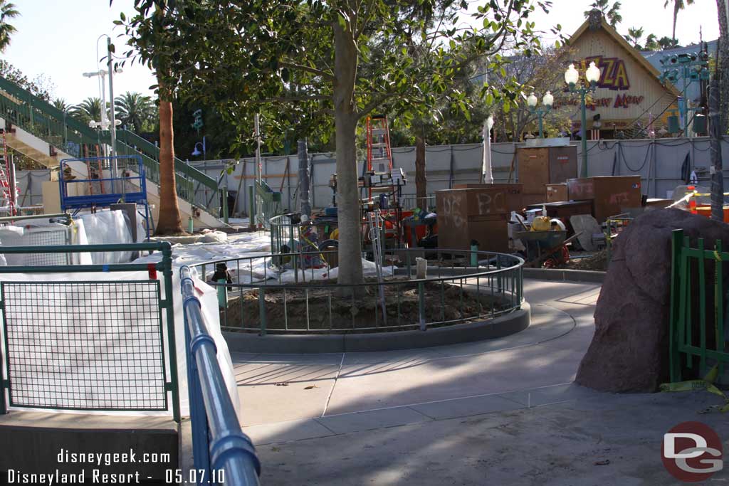 A ground level shot of the new park area