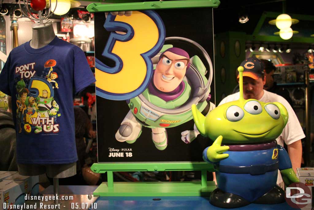 Some Toy Story 3 merchandise as you exit Buzz