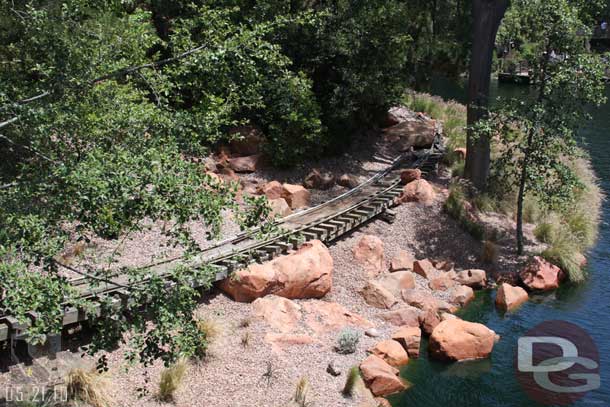 The old mine train is gone.  All that remains is the track.