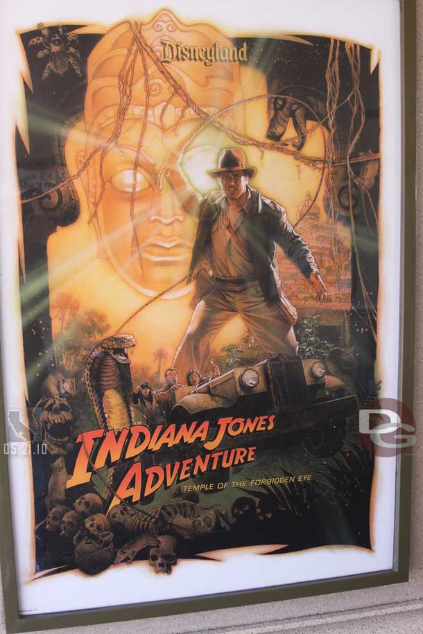 On the on the other tunnel, the adventureland side, there is a new Indy poster.