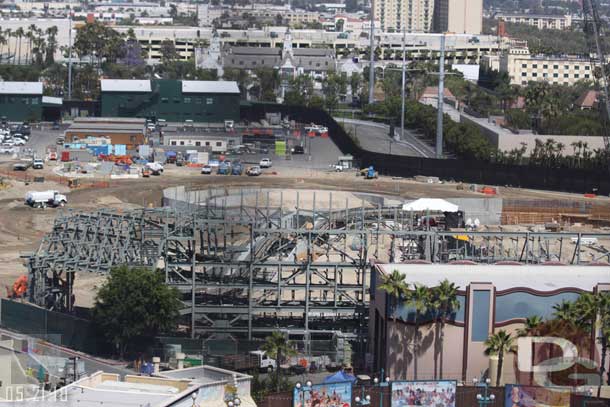 Over in Cars Land looks like quite a bit of concrete work is done with more to come.