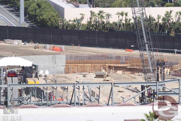 The forms and rebar are going up for more of the track foundation.