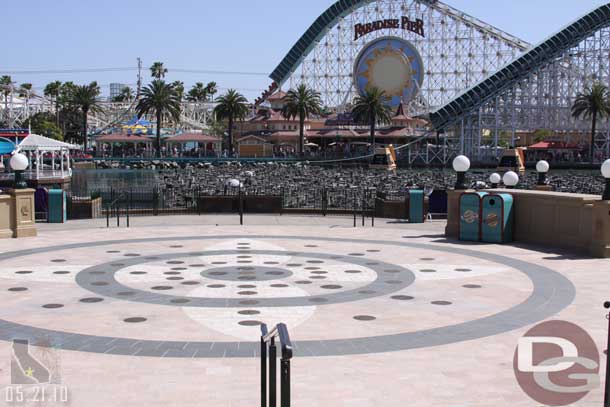 Still no water in the interactive fountain.