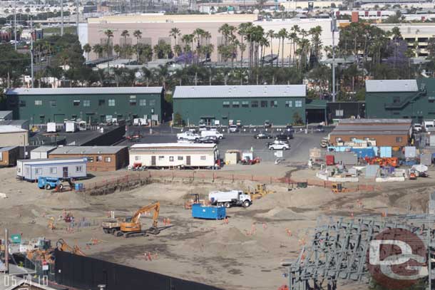 A closer look at the work on the left side of Cars Land