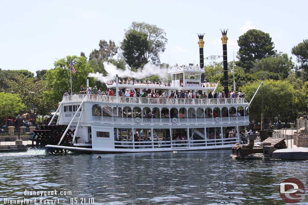 The Mark Twain has returned to the river.