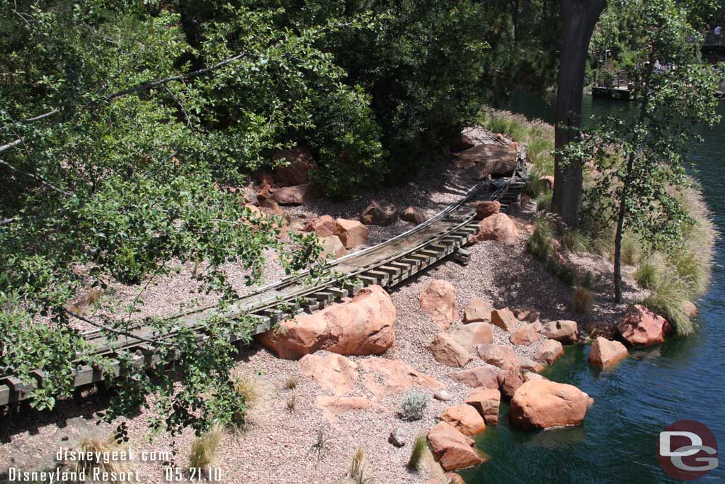 The old mine train is gone.  All that remains is the track.