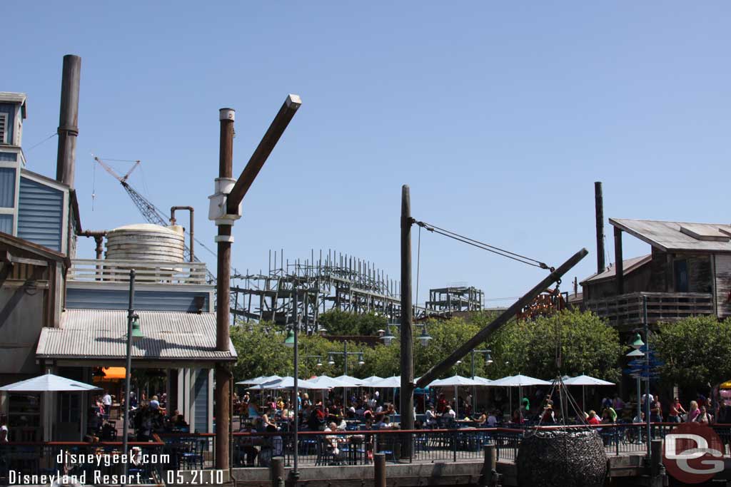 The Cars Land steel is starting to take shape.