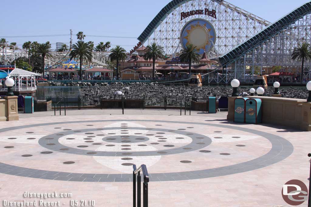 Still no water in the interactive fountain.