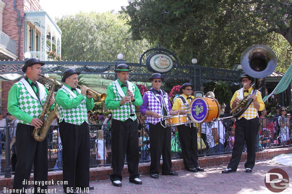 The band was playing during the Meet and Greet.