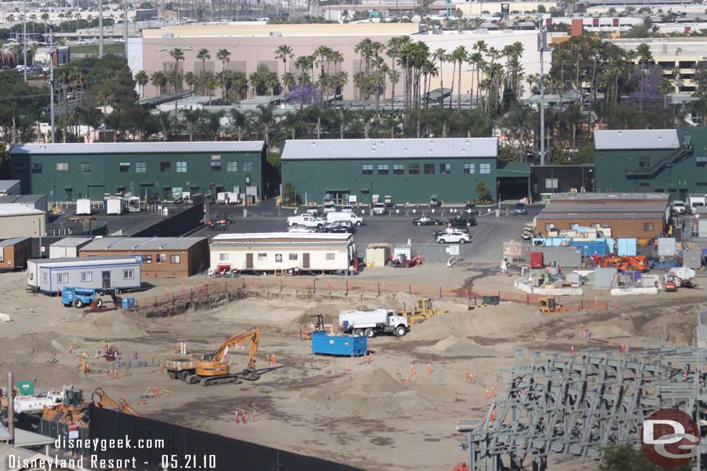 A closer look at the work on the left side of Cars Land