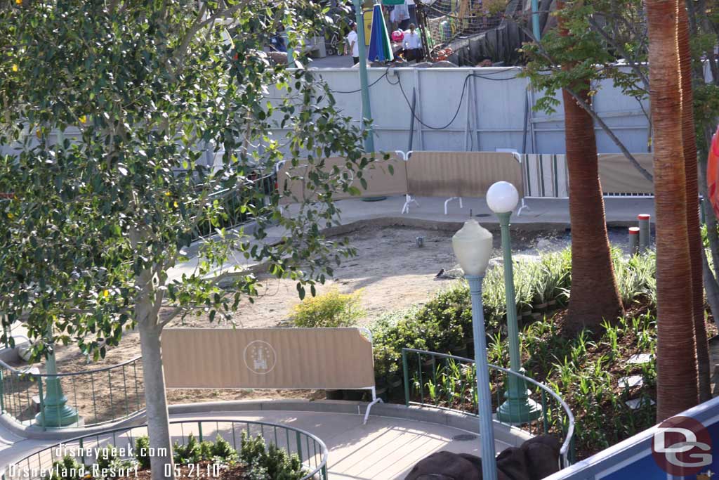 Looks like one section is still being worked on in the park area where the back half of the SS Rustworthy used to be.