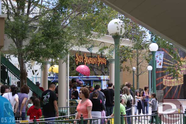 The line for the swings.