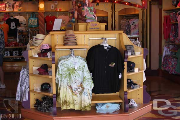 Some of the current merchandise for sale out on the Pier