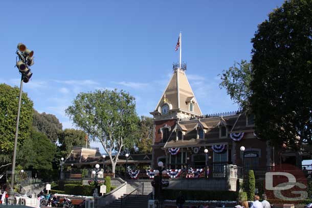 Forgot to mention, Main Street is decked out in red, white, and blue for the summer (as usual)