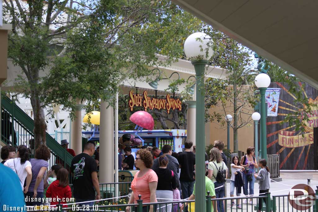 The line for the swings.