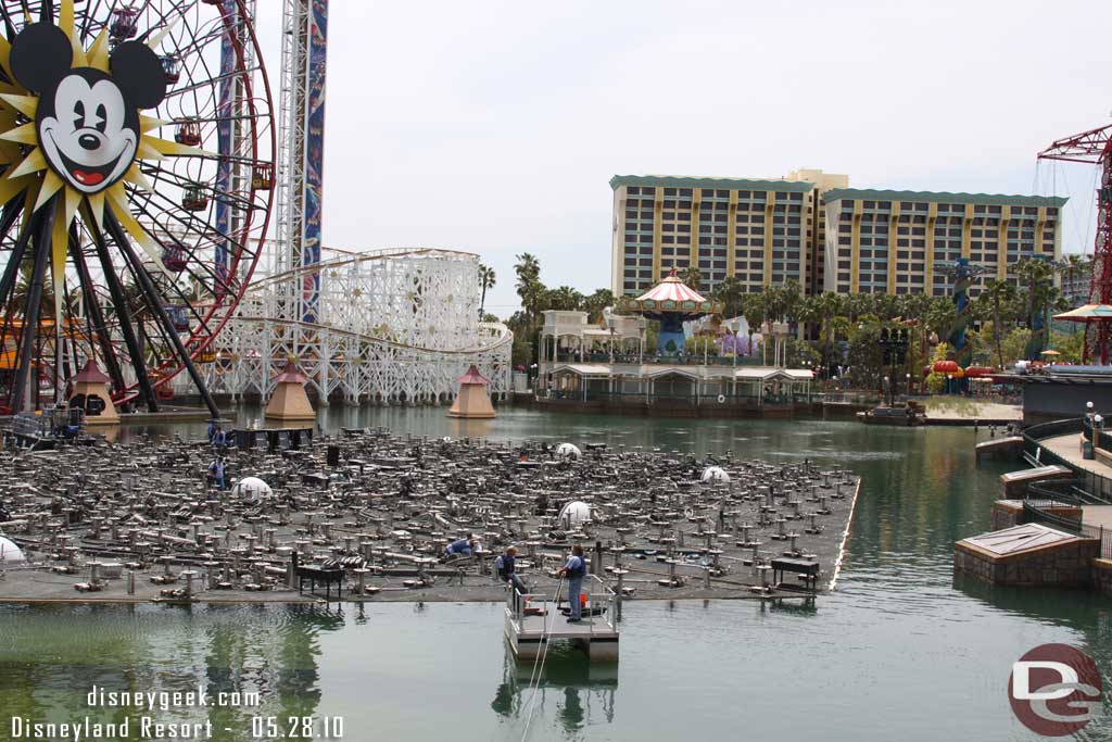 They submerged the far platform.