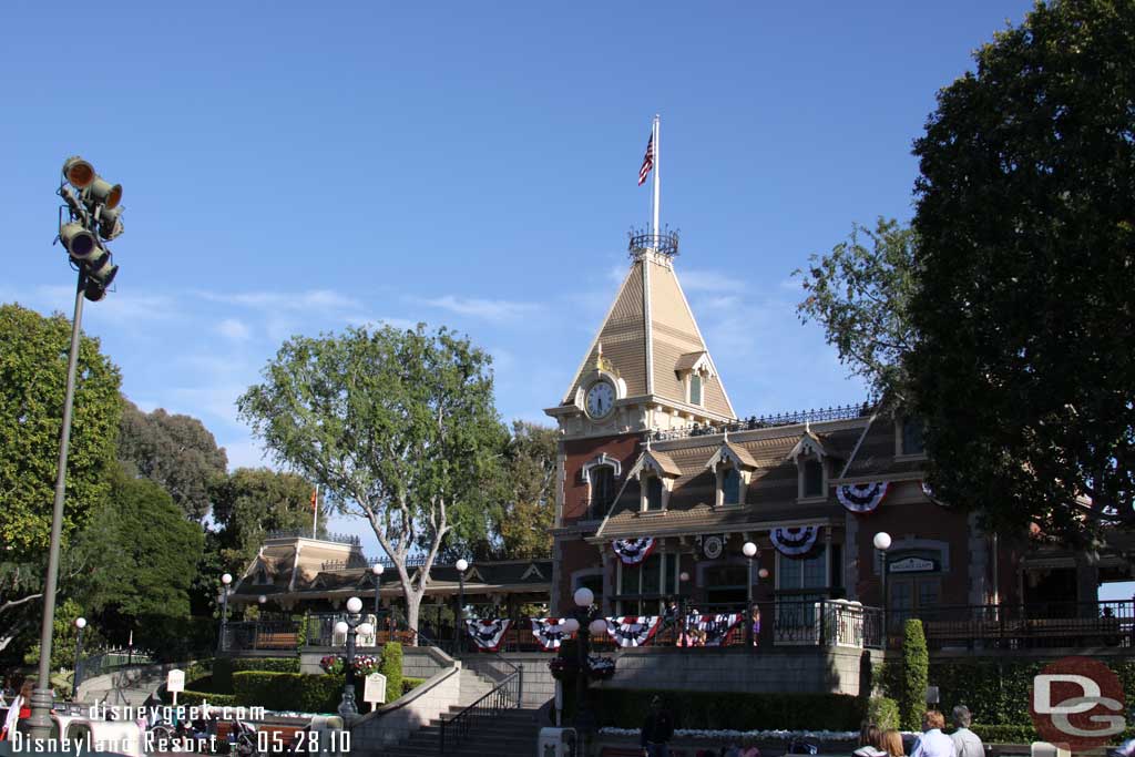 Forgot to mention, Main Street is decked out in red, white, and blue for the summer (as usual)