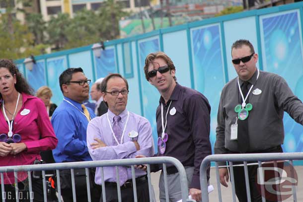 Second from the right in this shot is Denny Newell who is responsible for the parades at the Disneyland Resort.